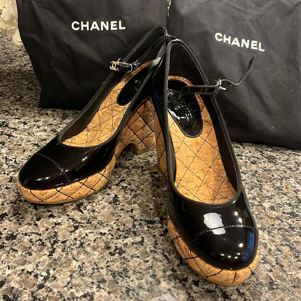 Chanel strap heels
